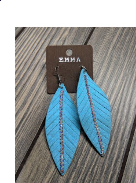 Feather Leather AB Earrings