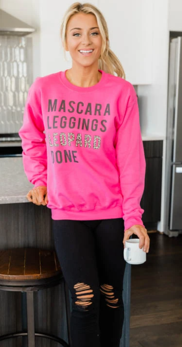 Mascara Leggings Leopard Done Crewneck