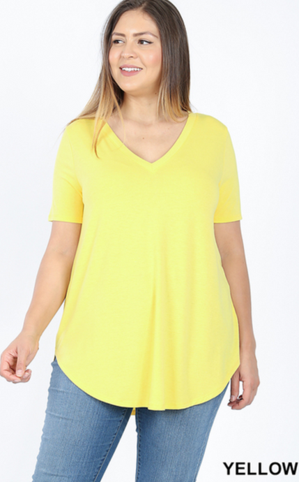 Yellow V-Neck T-Shirt